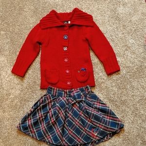 Sergent Major 3 piece sweater, top & skirt outfit
